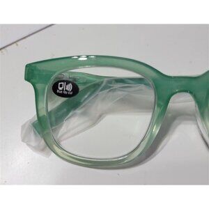 EyeKepper Sheer Green Nerd 1.5 Cat Eye Thick Reading Nerd Glasses 113250